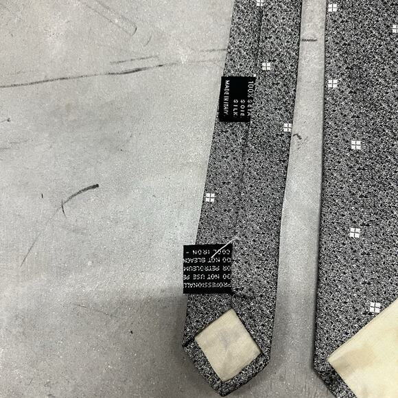 Vintage GIANNI VERSACE logo PLASTRON ASCOT Made in Italy silk tie - Picture 4 of 5